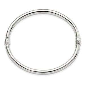 Mia Fiore Silver Bangle Bracelet Set of 2